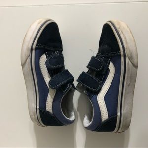 VANS Youth Navy & Black Old Skool Skate Shoes Low Top